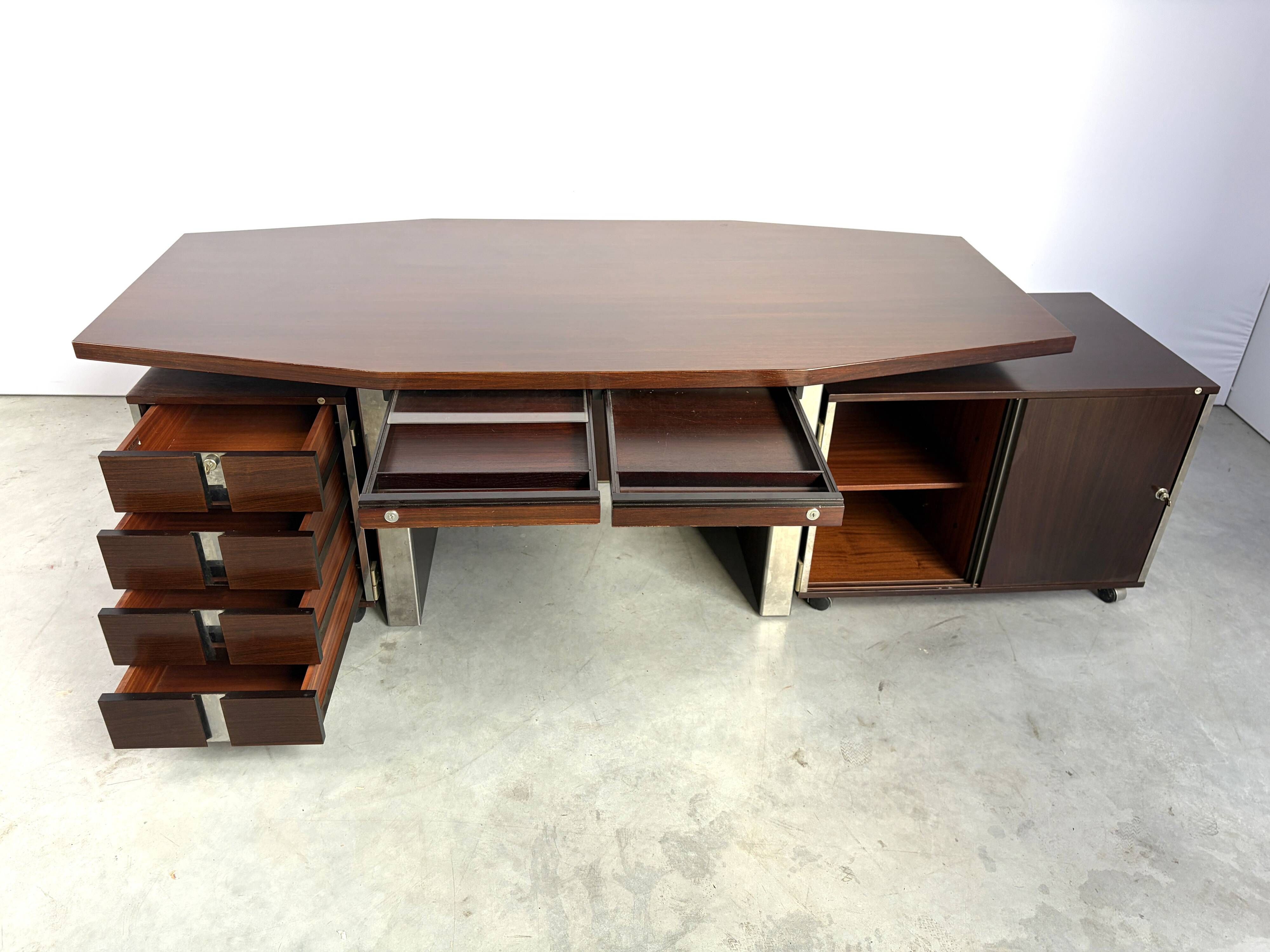 Vintage desk by Ennio Fazioli/Ico Parisi for Mim Italy, 1970s