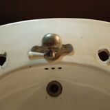 Vasque évier porcelaine sur pied