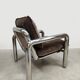 HKliving chrome armchair lounge chair 'velvet brown'
