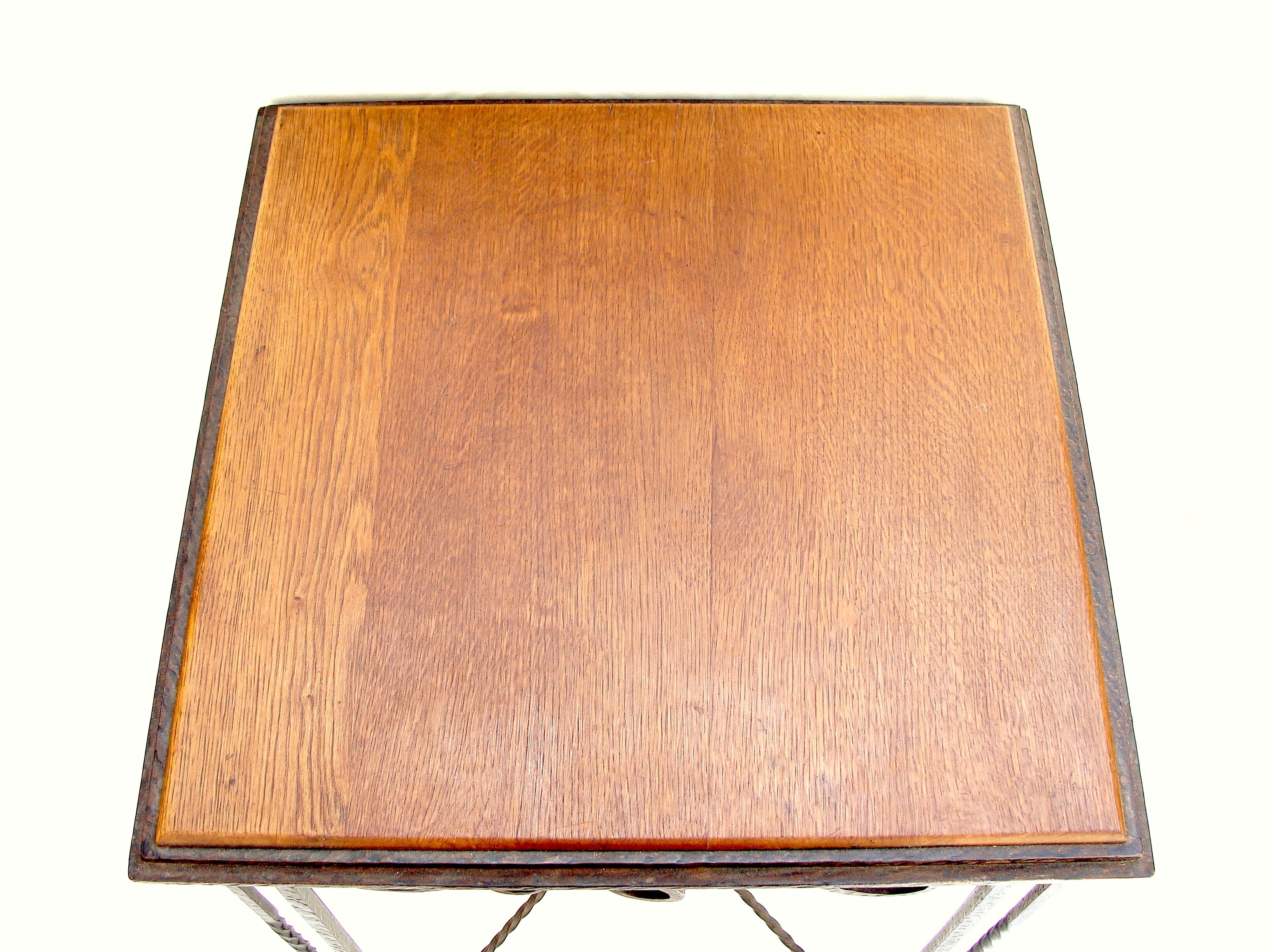 Art Deco console wood and metal