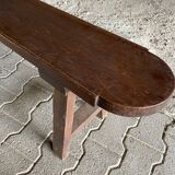 Pair of old benches in solid oak