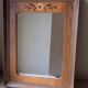 Vintage mirror with marquetry by cabinetmaker Paul Aumoine