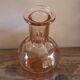 Vase soliflore old glass rosaline neck round belly