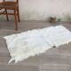 Tapis en peau vintage blanc - 60 x 125cm