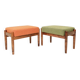 Tabouret scandinave orange/ vert bouclé lot de 2 