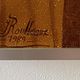 Oil "the symeal" signed and dated by artist Jacques Roulleaux