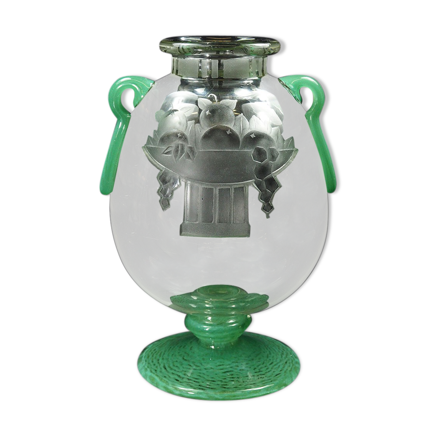 Charles Schneider art deco glass vase circa 1920