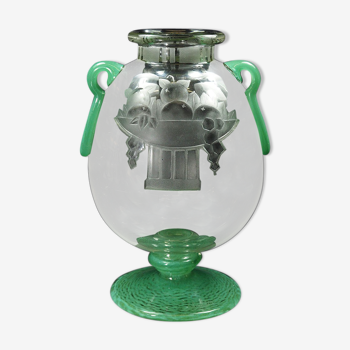 Charles Schneider art deco glass vase circa 1920
