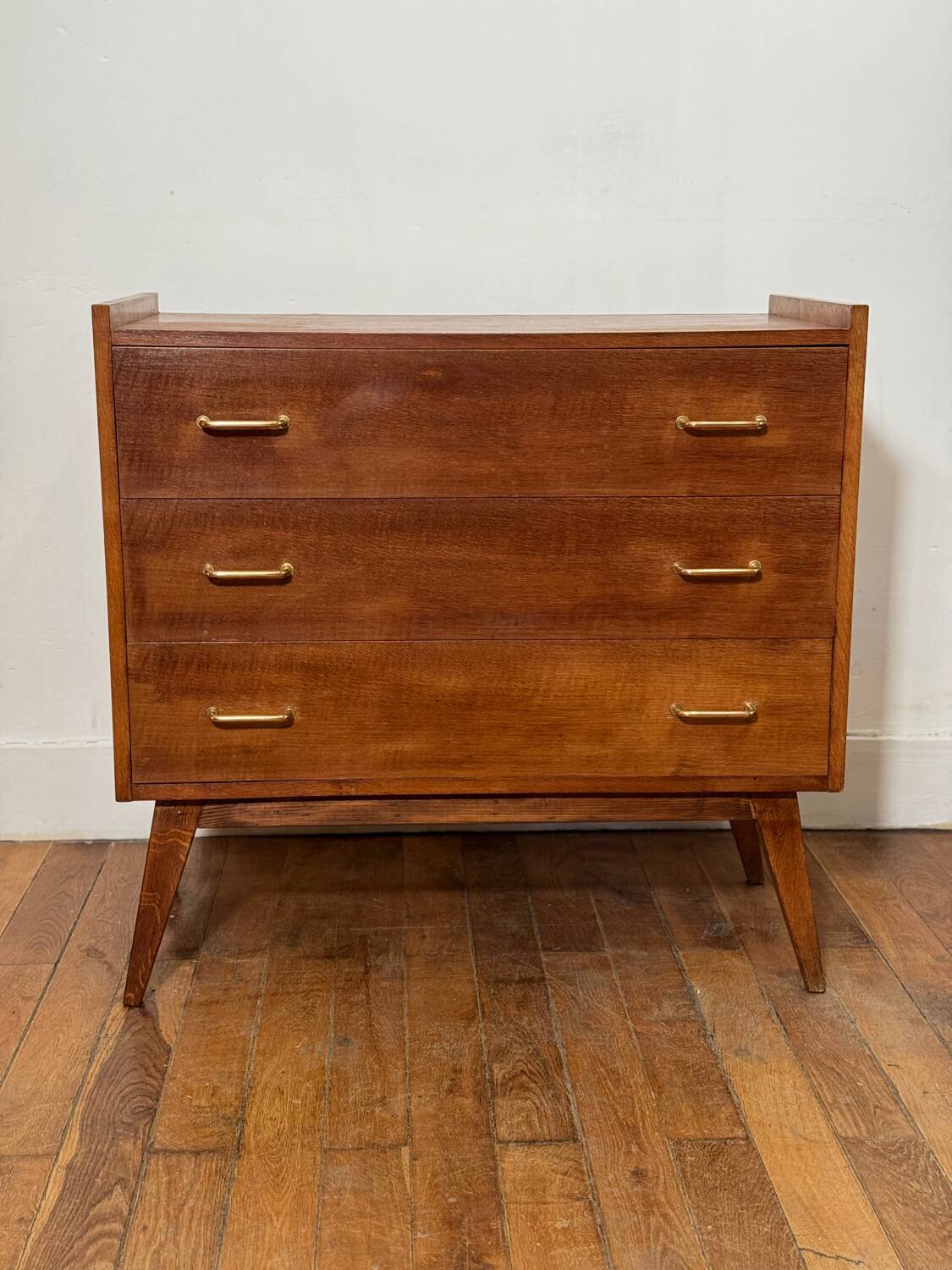 Vintage chest of drawers with compass feet