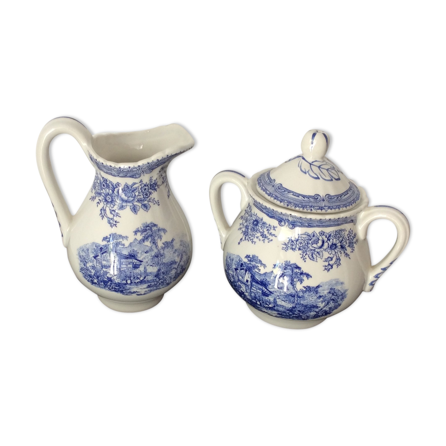 Milk pot and sugar maker KG LUNEVILLE "Tradition" Special Grand Feu (lack coffee maker)