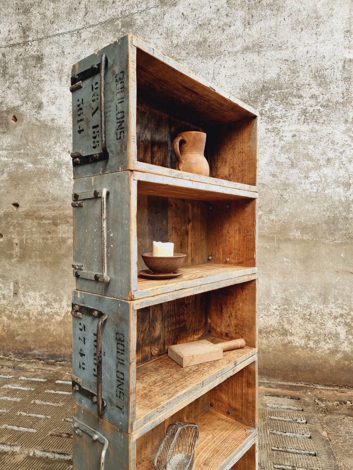 Industrial cabinet bookcase