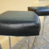 Pair of Bamboo Style Stools Attributed to Jacques Adnet: