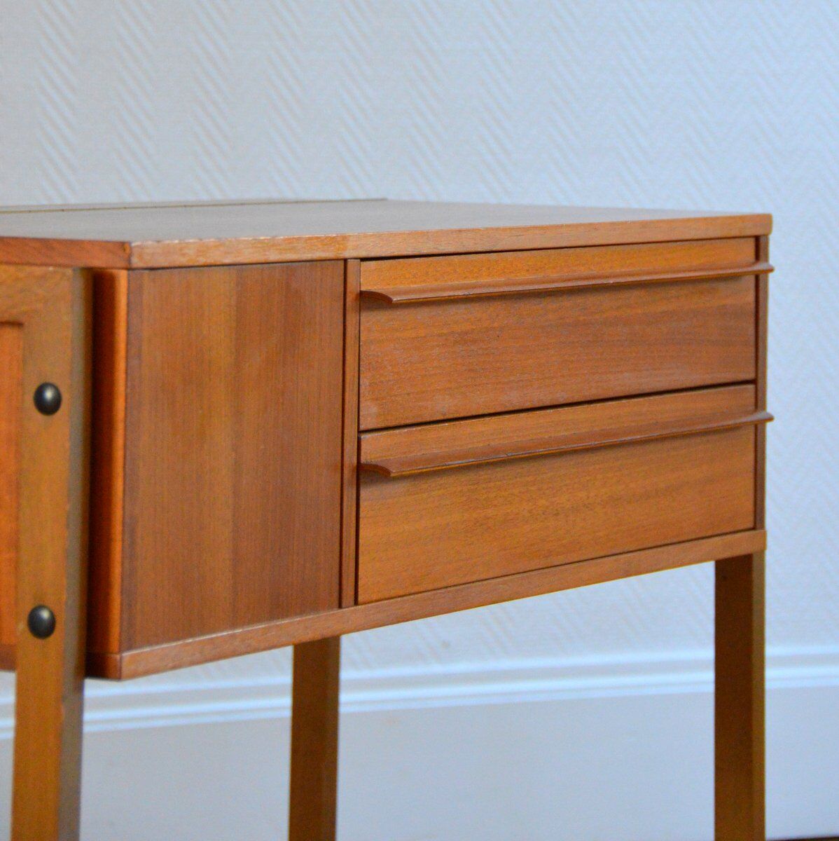 Scandinavian teak worker vintage 1960