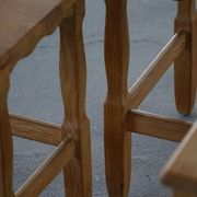 Nesting tables in oak, made by a Danish cabinetmaker, mid-century modern, 1960s.
