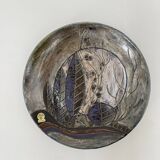 Ruscha Handarbeit ceramic  wall plate , 1970s Germany