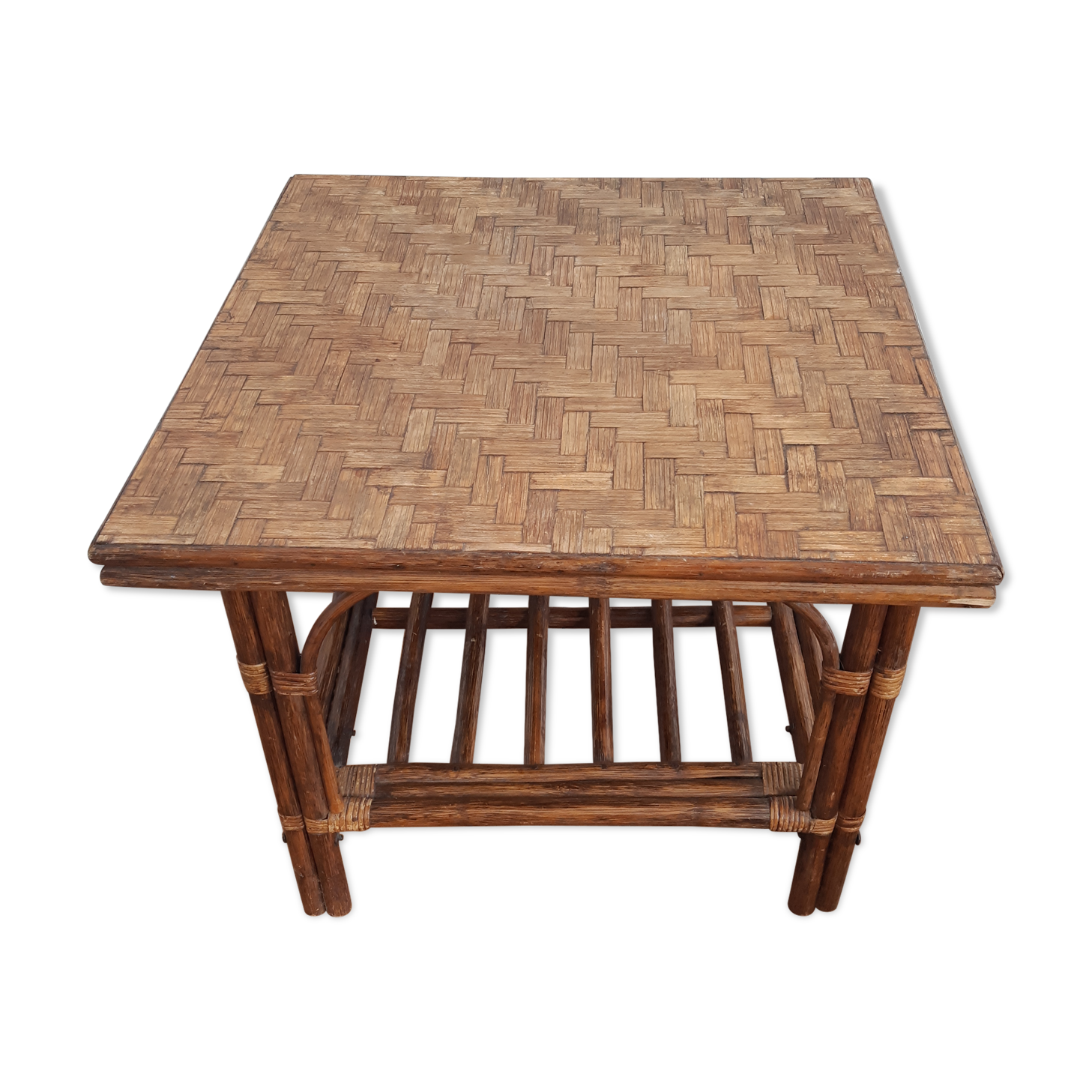Vintage rattan coffee table
