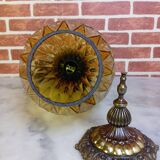 Lustre en verre ambré