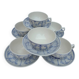 Set of 6 Copenhagen coffee cups Boch Frères