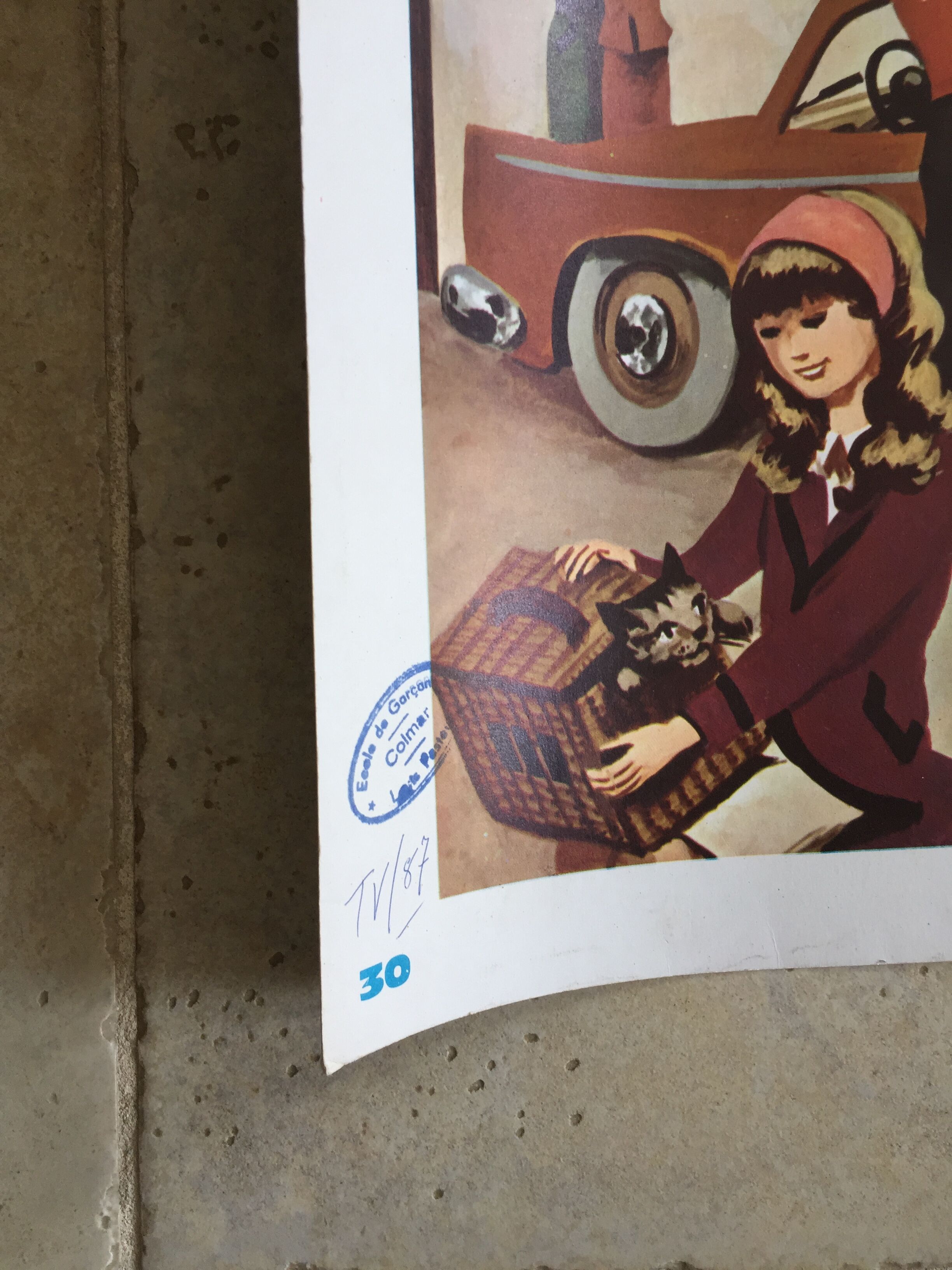 Nathan 1967 Educational School Poster Departure on Vacation