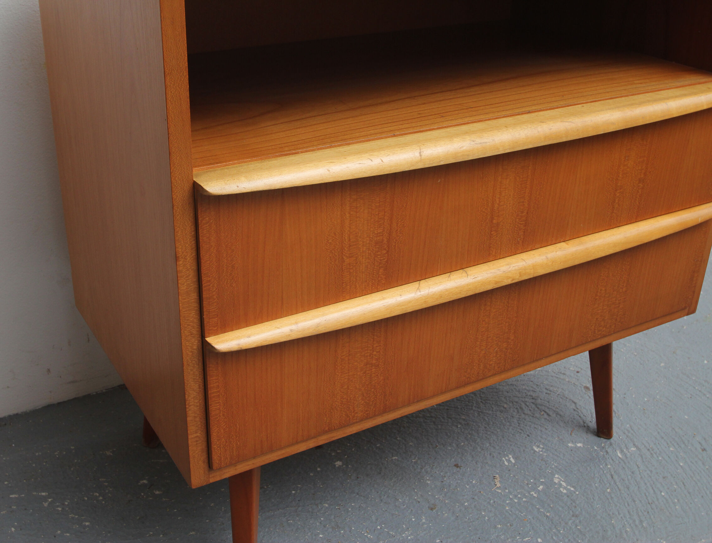Chest of drawers in cherrywood and formica 1950