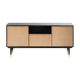 Black mirror enfilade in natural fiber