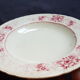 Sarreguemines earthenware plate decorated with flowers
