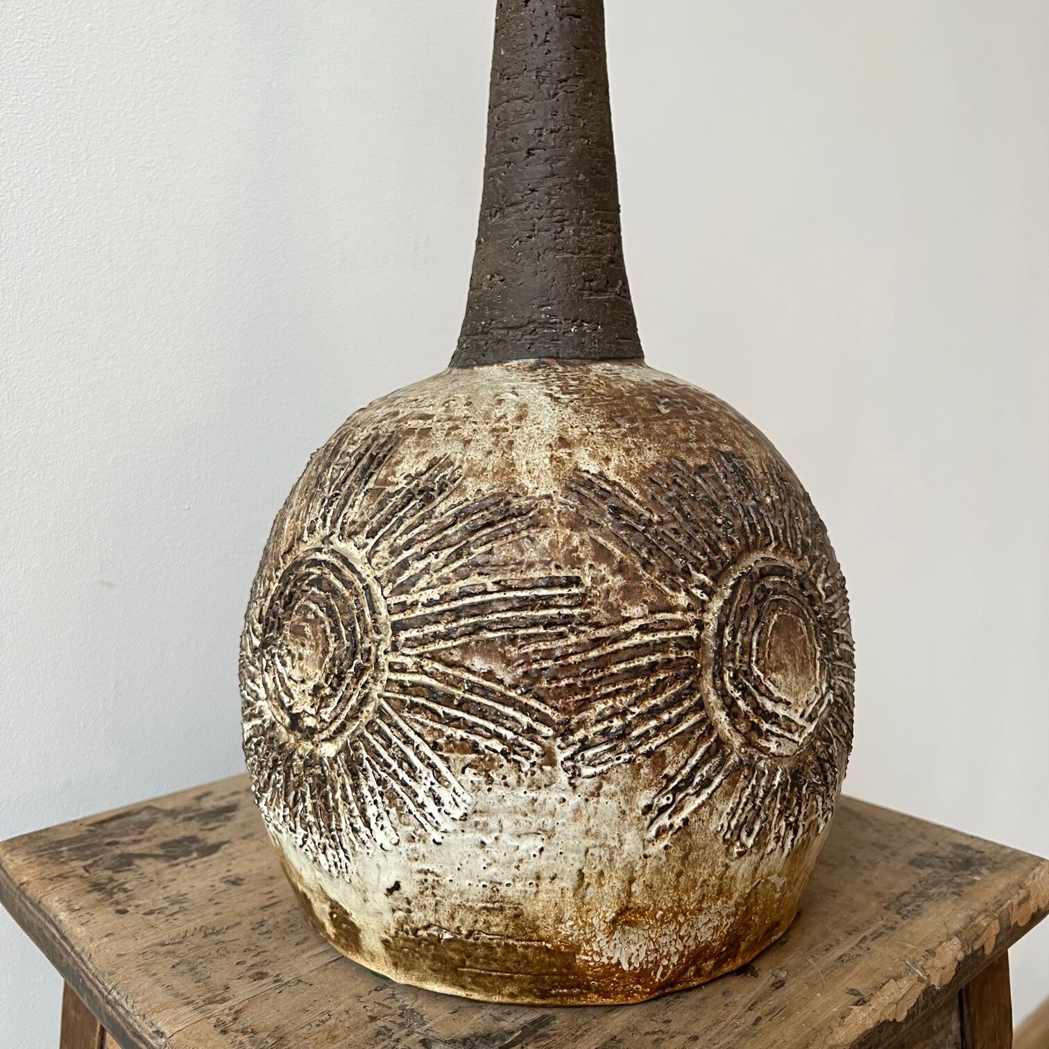 Danish mid-century ceramic table lamp base