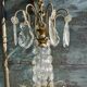 Chandelier with bronze and crystal grapevines