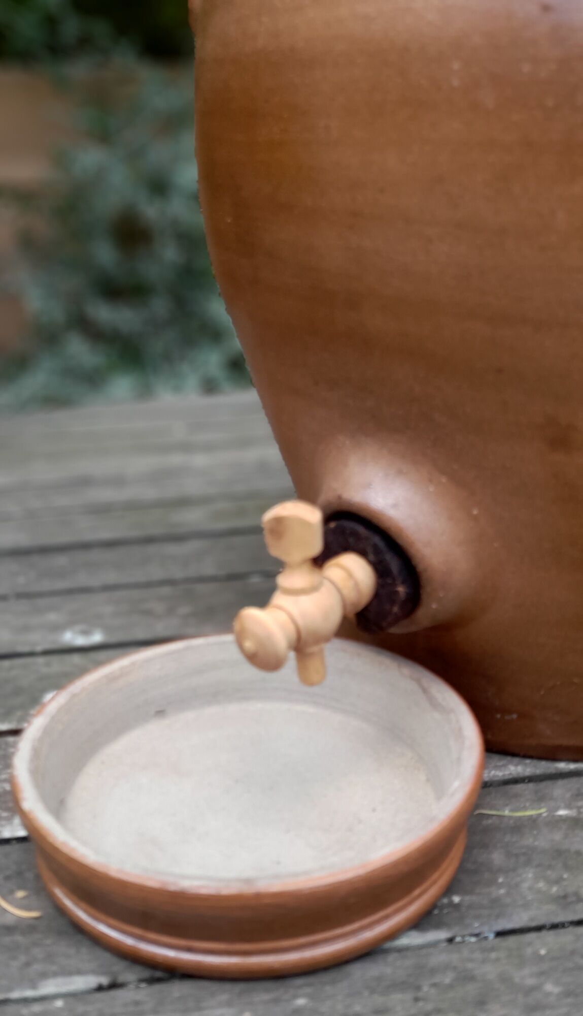Vinaigrier in sandstone, pottery of the Mottes (La Puisaye), handmade - 7 liters
