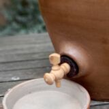 Vinaigrier in sandstone, pottery of the Mottes (La Puisaye), handmade - 7 liters