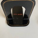 Pair of Gras bookends by notary in folded metal 1920