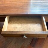 Walnut and mahogany desk, 1930s-1940s.