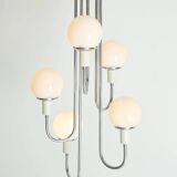 Lustre cascade with five opalines, Italy, 1960s