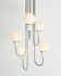 Lustre cascade with five opalines, Italy, 1960s