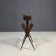 French vintage beech magazine rack, 1960s