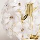 Medium Hollywood Regency style ceiling light, white flowers, Italy, 1960s.