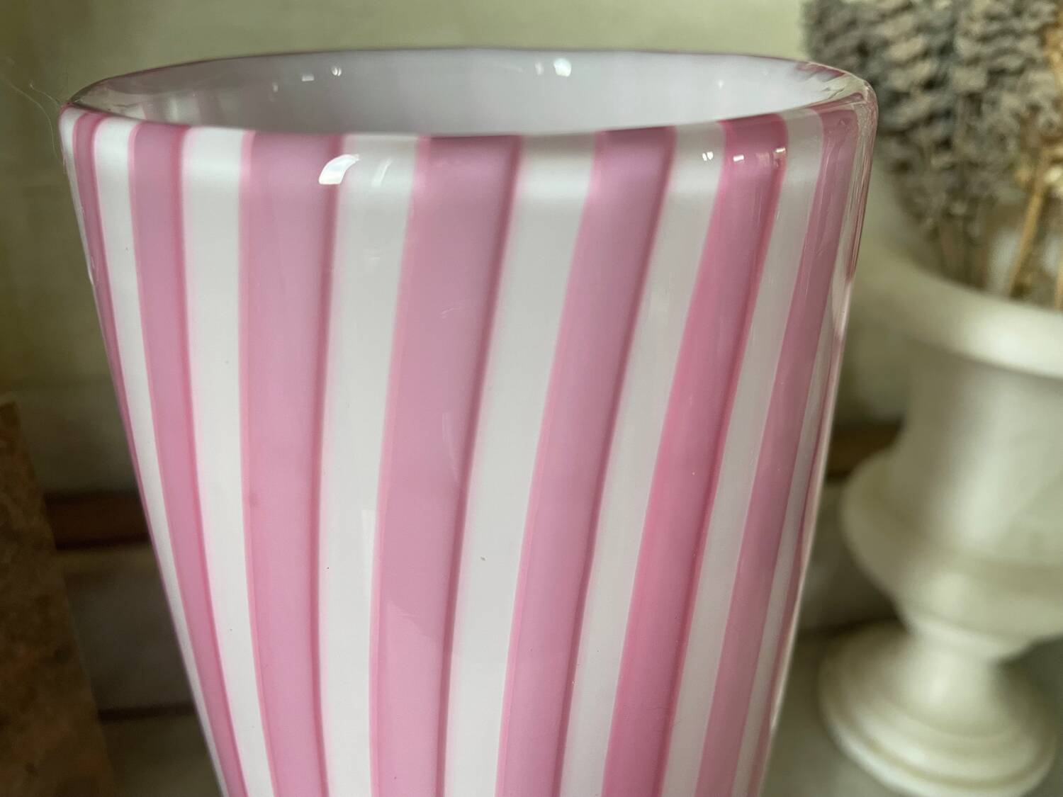 Vintage Murano "stripes" vase