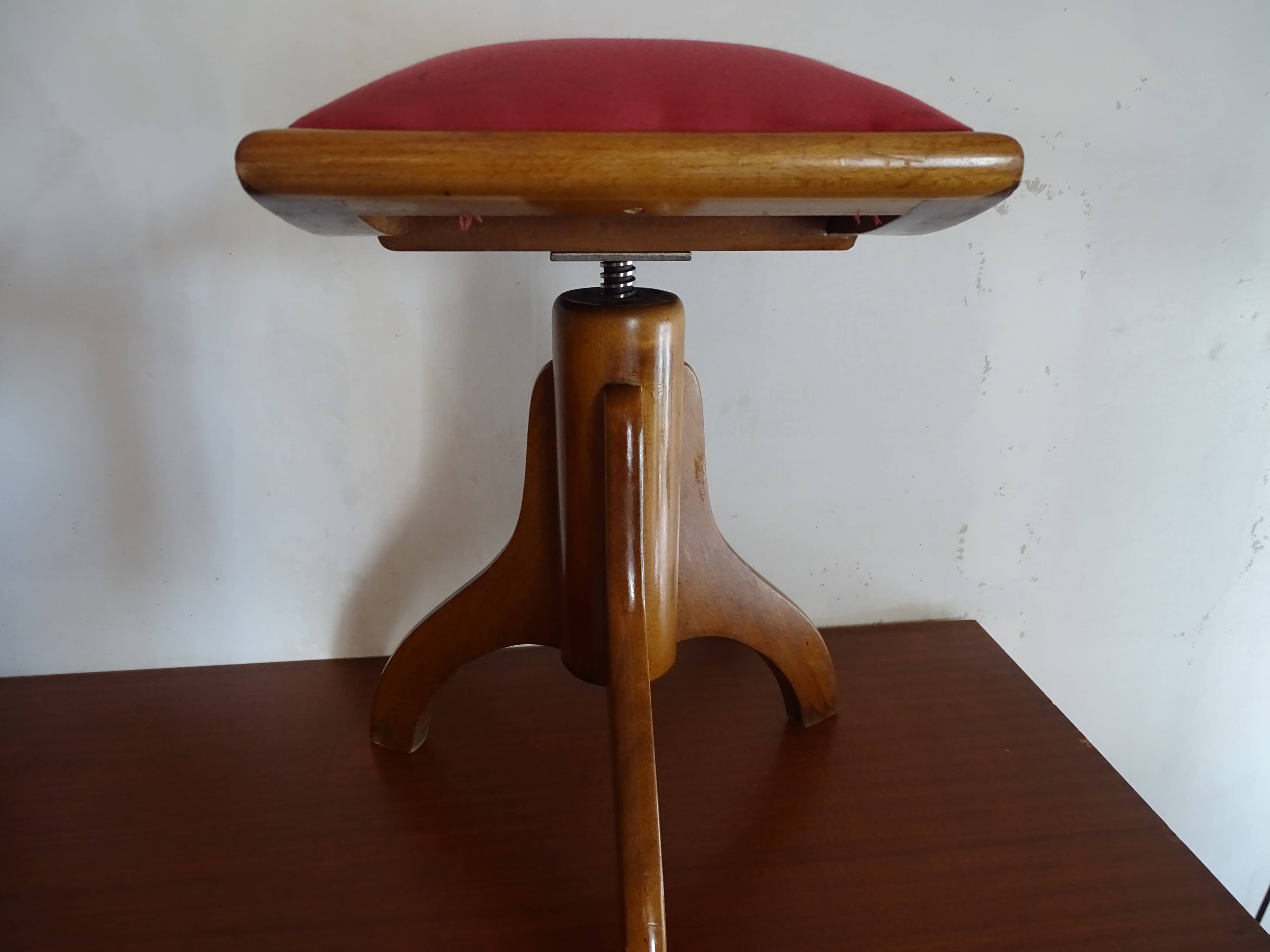 Tabouret de piano vintage années 50