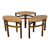 Trio of 70s teak side tables