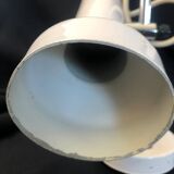 Desk spot lamp in white lacquered metal, Italian work from the 60s and 70s