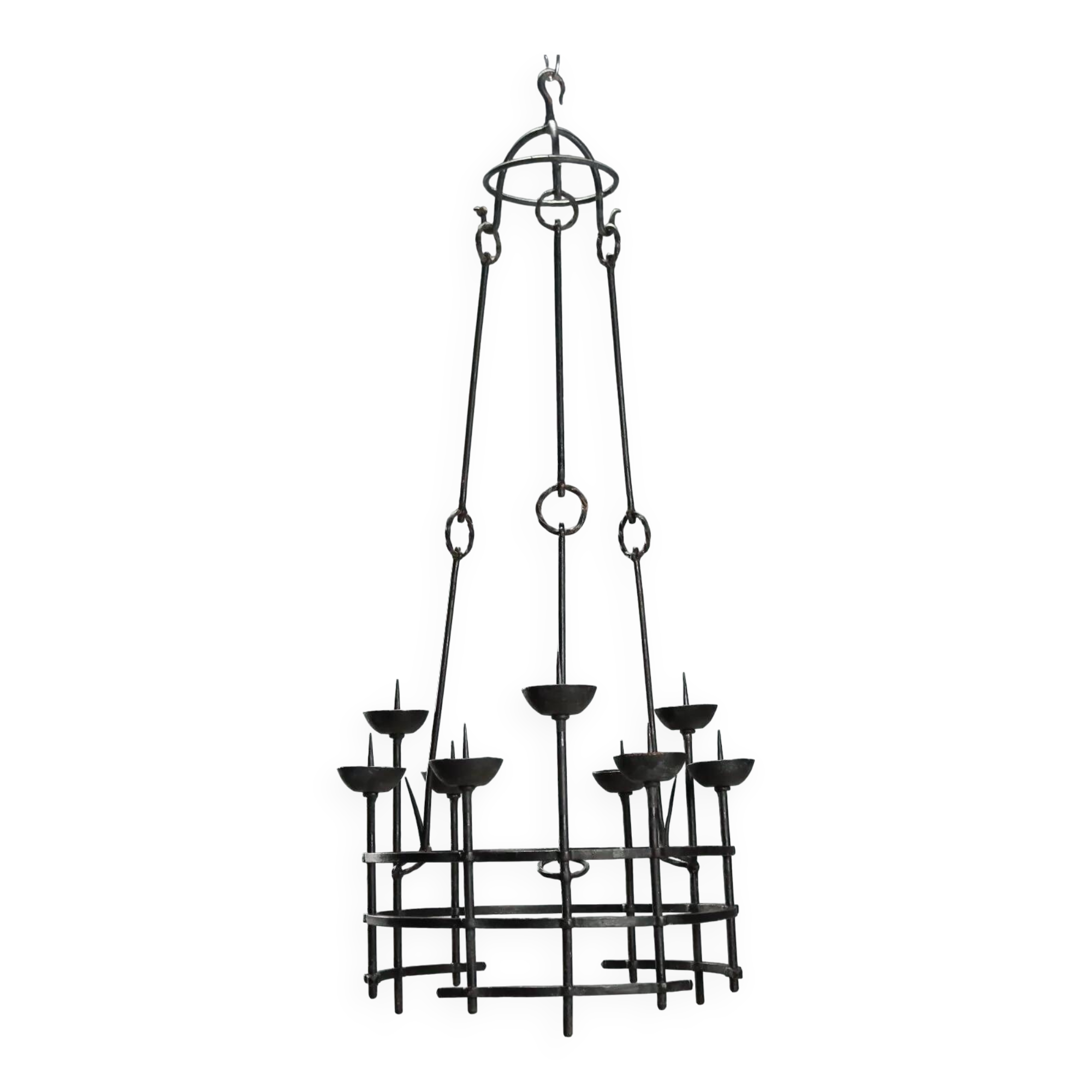 Lustre en fer forgé par Alberto Gerardi
