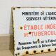 Enamelled plate "Tuberculosis-free"