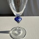 Set of 5 blue ball champagne flutes