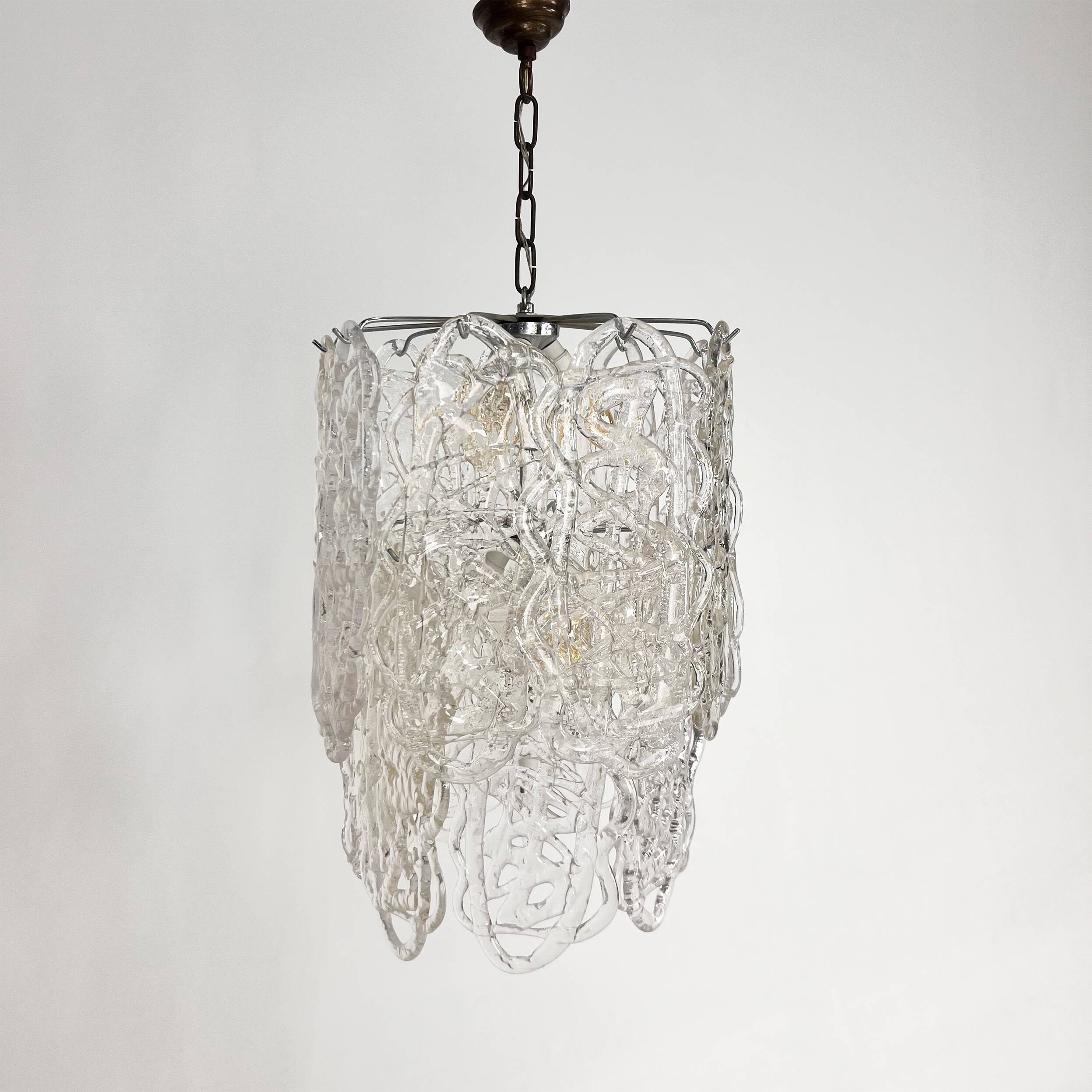 Spun Sugar Pendant by Vistas for Mazzega, 1960s