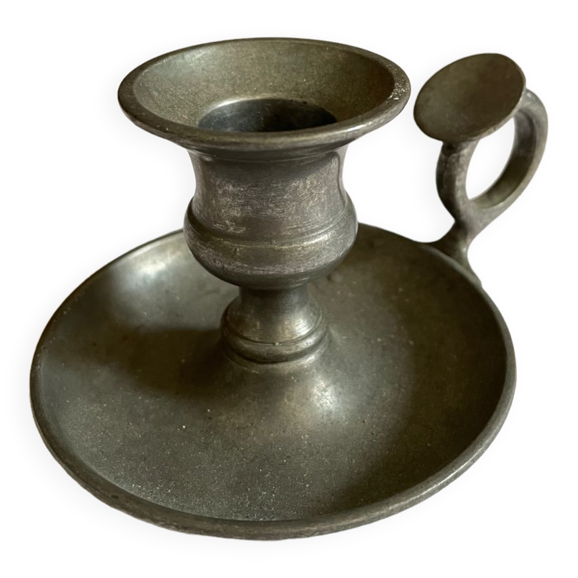 Hand port metal candle holder