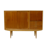 Scandinavian Two Tone Teak Highboard 1960s