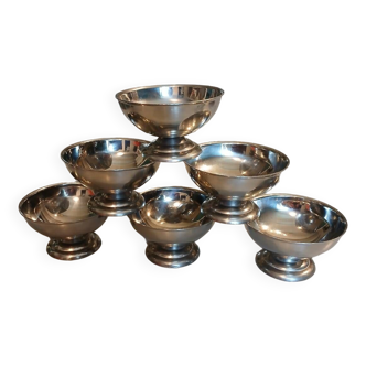 6 stainless steel ice cream cups