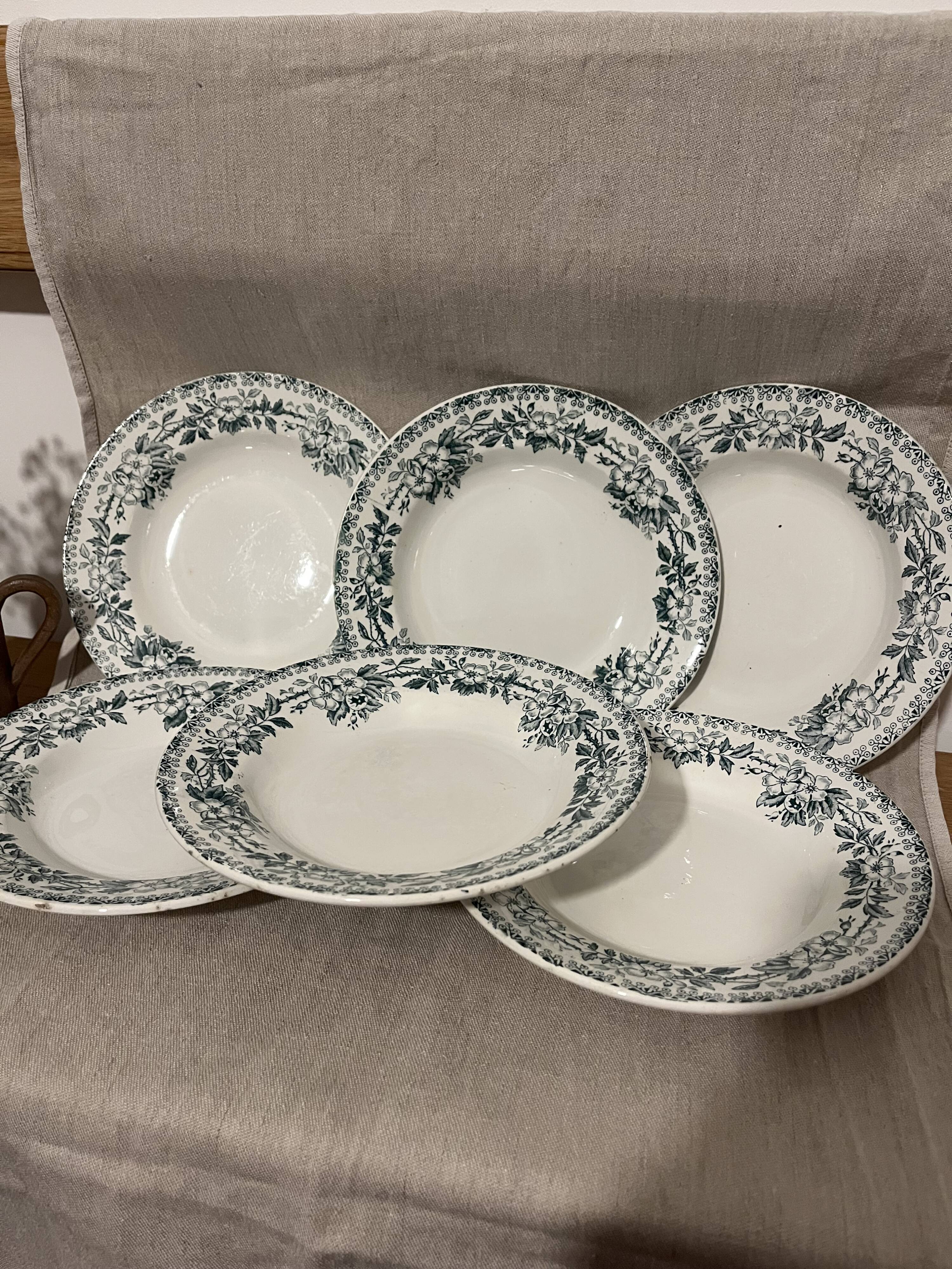 Lot 6 soup plates Guadeloupe Saint Amand