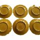 6 Assiettes A Dessert En Barbotine Divers Fruits Sarreguemines France Lot N°2