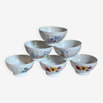 Six vintage assorted Limoges porcelain flower bowls